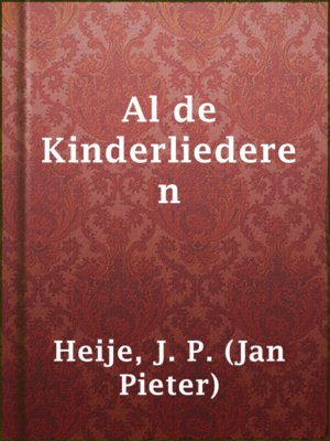 cover image of Al de Kinderliederen
